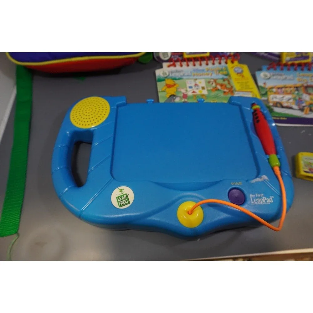 Leapfrog My First LeapPad Learning System Lot System Games Books Backpack Works!